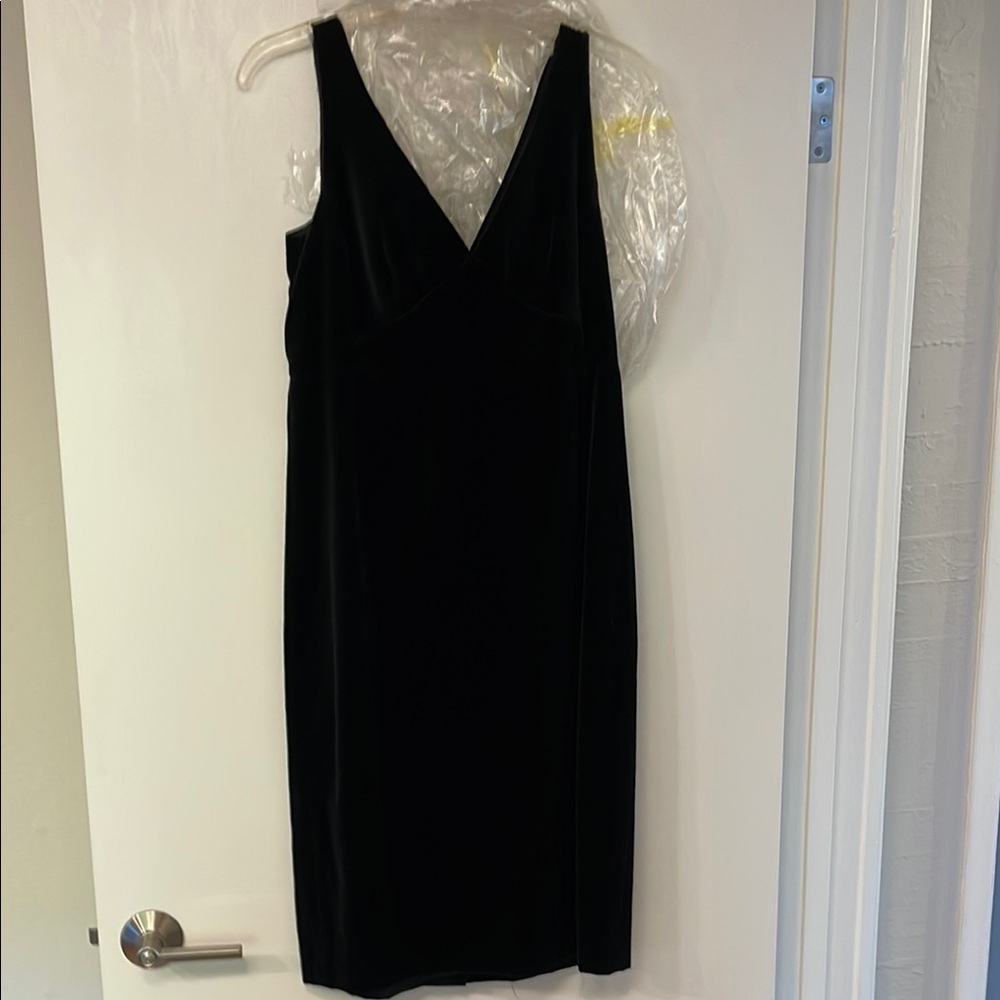 NWOT J Crew Black Velvet Sleeveless Dress
